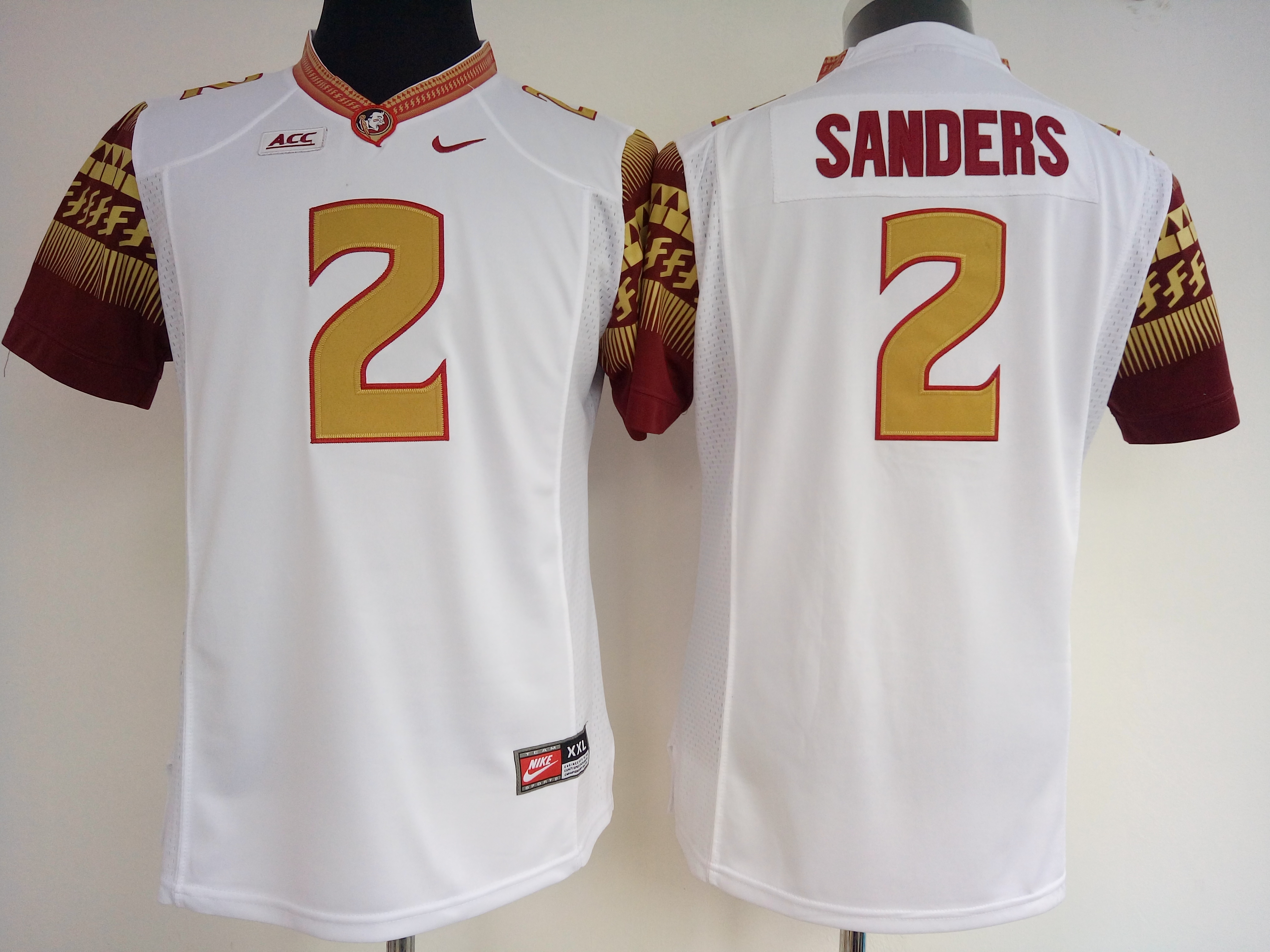 NCAA Womens Florida State Seminoles White 2 Sanders jerseys